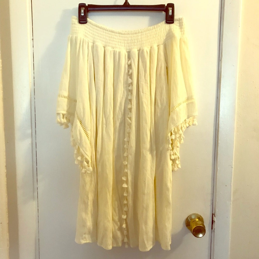 Aqua off shoulder dress